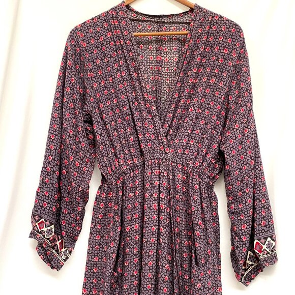 Natalie Martin Red and Blue Maxi Dress - Picture 4 of 16